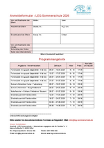 Anmeldeformular LEG Sommerschule 2026